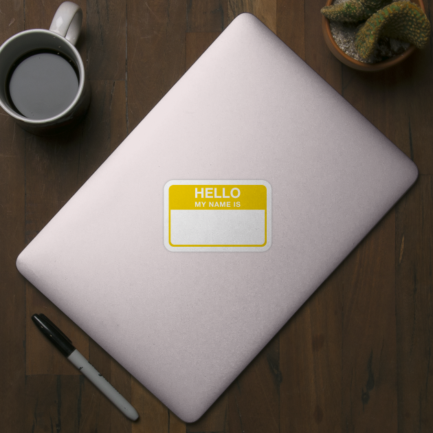 Hello My Name Is (Yellow) by powniels